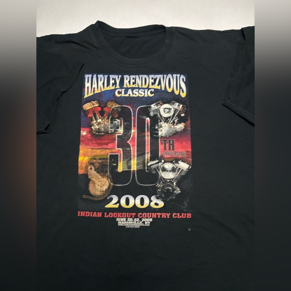 Black oversized biker Tee Large